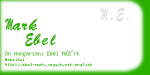 mark ebel business card